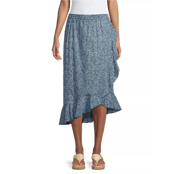 MICHAEL Michael Kors Ruffled Cotton Wrap Skirt - NWT - Size XS - Picture 1 of 4